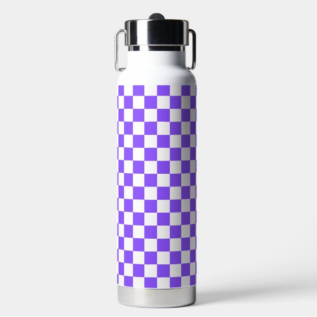 Bouteille D'eau Classic visual purple checkerboard  (Salle de sport)