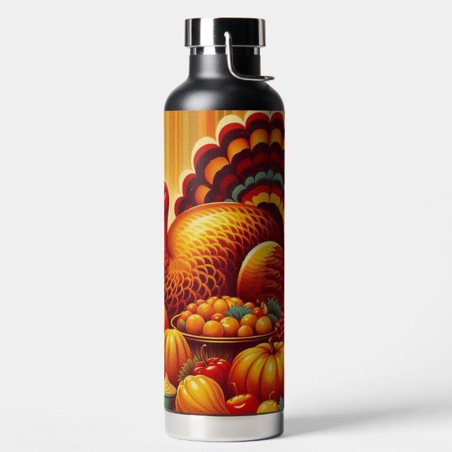 Bouteille D'eau classique/vintage Thanksgiving Turquie (Droite)