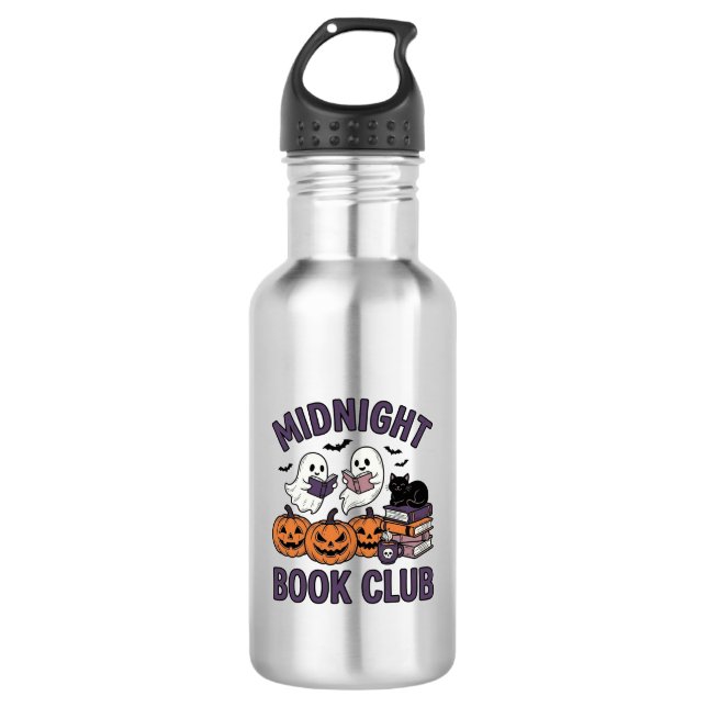 Bouteille D'eau Club de lecture de minuit pour la conception de le (Devant)