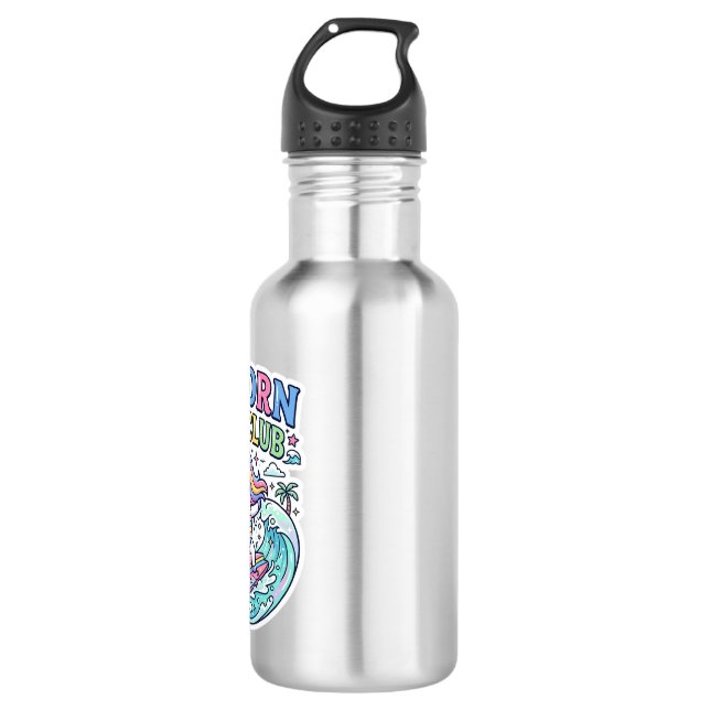 Bouteille D'eau Club de surf Licorne (Devant)