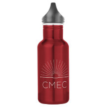 Bouteille d'eau CMEC - 18 oz, rouge avec logo blan