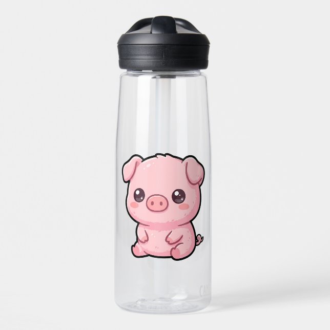 Bouteille D'eau Cochon de bébé mignon (Avant)