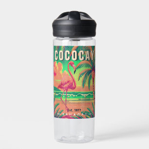 Bouteille D'eau CocoCay Bahamas Retro Flamant rose Souvenir 1950
