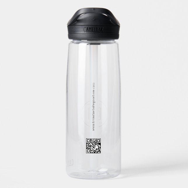 Bouteille D'eau Code QR personnalisé de logo d'entreprise pour le  (Arrière)