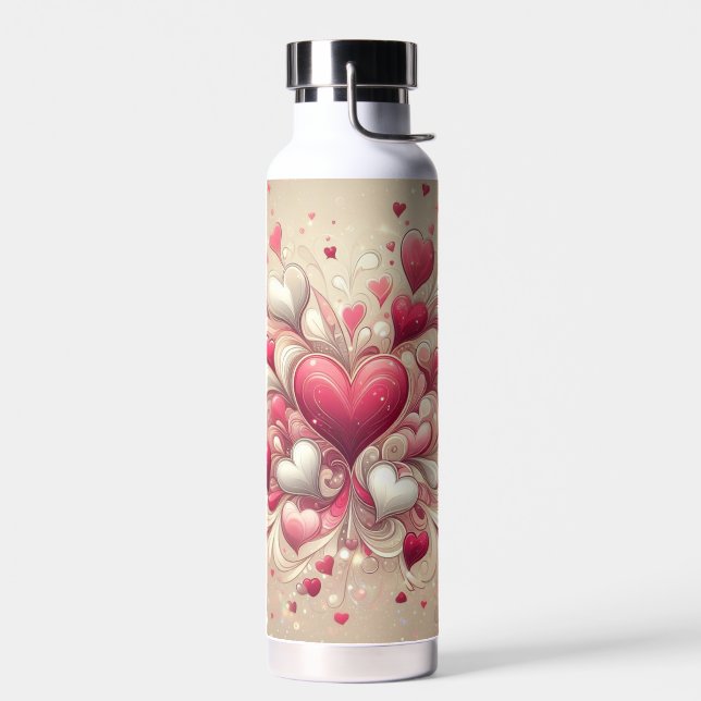Bouteille D'eau coeur de la Saint-Valentin (Gauche)