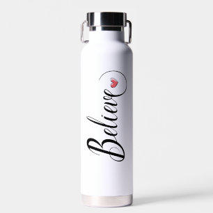 Bouteille D'eau Coeur isolant Cute cuivre vide croire