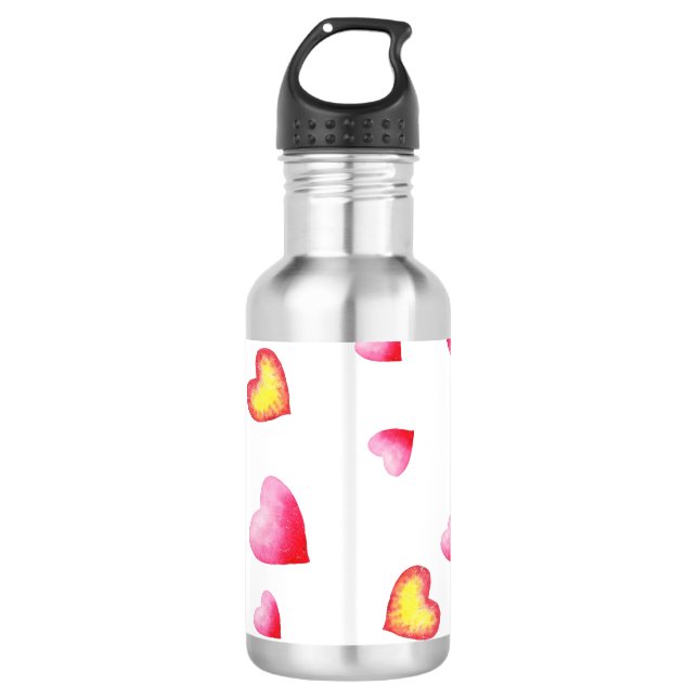 Bouteille D'eau Coeur rouge mignon romantique (Devant)