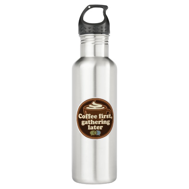 Bouteille D'eau Coffee Lover Daily Ritual Sticker (Devant)