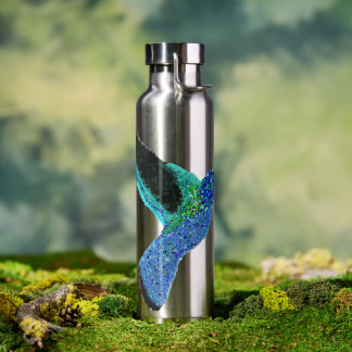 Bouteille D'eau Colibri bleu parties scintillant moderne