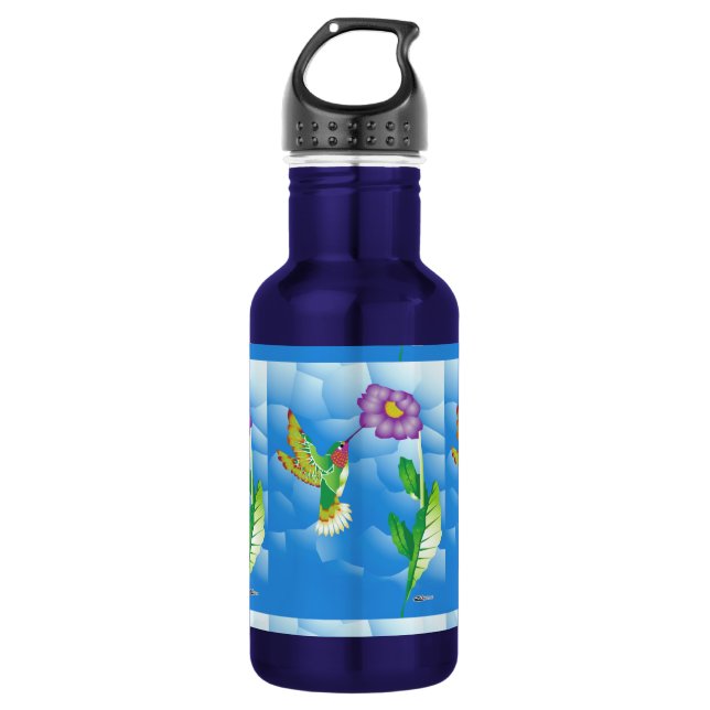 Bouteille D'eau Colibri : stylisé (Devant)