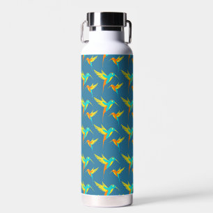Bouteille D'eau Colibris exotiques Motif bleu