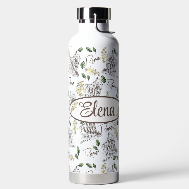 Bouteille D'eau Coliseo Romano con Flores para personalizar (Droite)