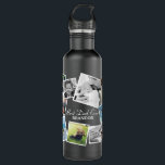 Bouteille D'eau Collage photo personnalisé 17 pour papa | Fête des<br><div class="desc">Bouteille d'eau personnalisée avec 17 photos de votre choix et un modèle de texte facile à personnaliser. Cadeau idéal pour les papas et les grands-pères pour les anniversaires ou la Fête des pères.</div>