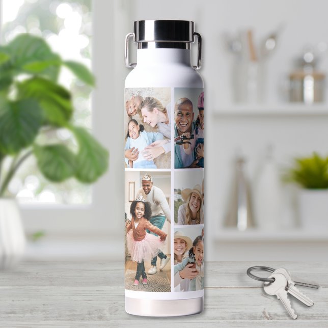 Bouteille D'eau Collage photo simple et élégant d'image (Photo Collage Simple Elegant Picture Water Bottle)
