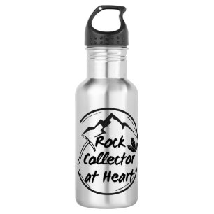 Bouteille D'eau Collecteur de roches au coeur minimaliste concepti