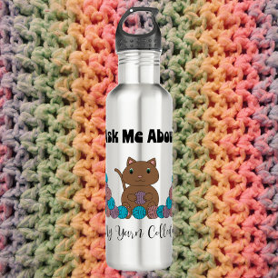 Bouteille D'eau Collection de fils Crochet Knitter Chat