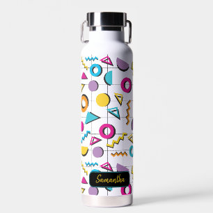 Bouteille D'eau Colorful Eighties 80's Retro Motif géométrique