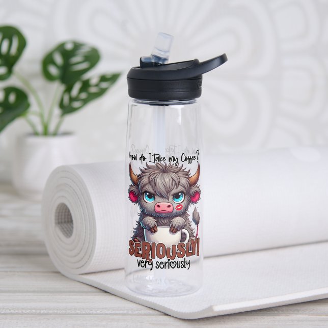 Bouteille D'eau Comment je prends mon café ? Sérieusement Très sér (Yoga (pivotée))
