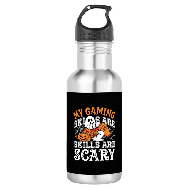 Bouteille D'eau Compétences de jeu Halloween sont un contrôleur fa (Devant)