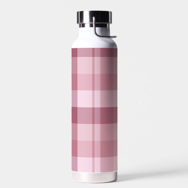 Bouteille D'eau Conception à carreaux et à vichy rose (Gauche)
