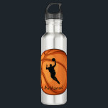 Bouteille D'eau Conception de basket-ball<br><div class="desc">Basketball Design Bouteille d'eau avec couleur et texte arrière - plan personnalisable.</div>