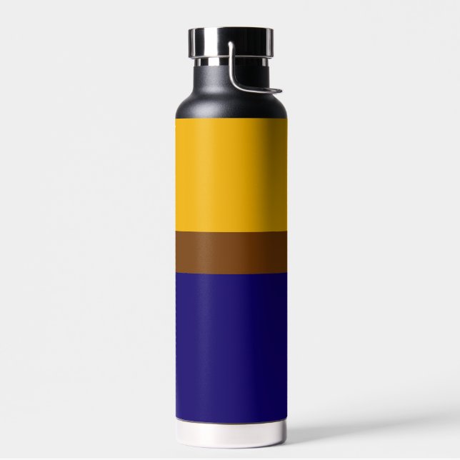 Bouteille D'eau Conception de bloc couleur bleu jaune (Gauche)