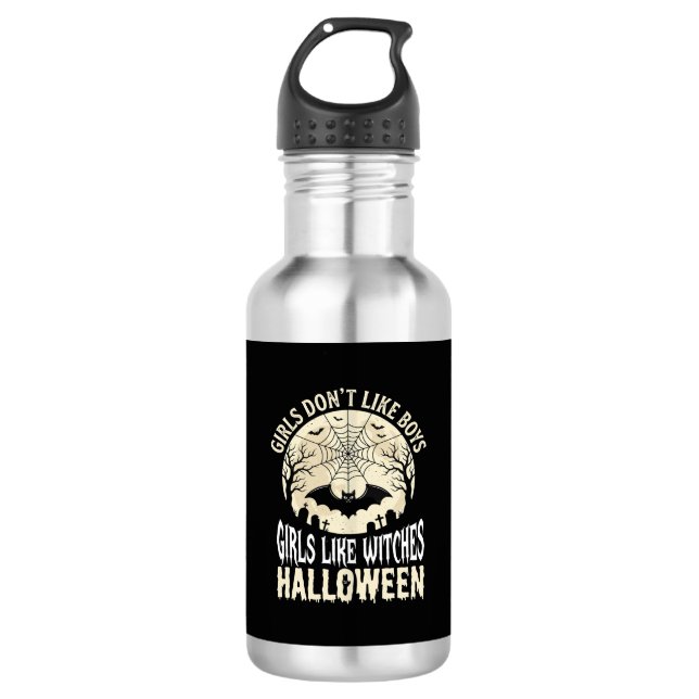 Bouteille D'eau Conception de chauve-souris Halloween pour filles  (Devant)