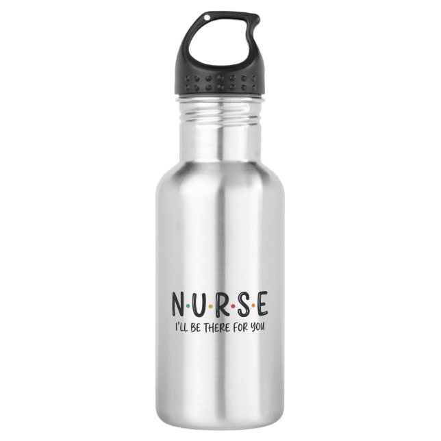 Bouteille D'eau Conception de chemise de citation d'infirmière Gra (Devant)