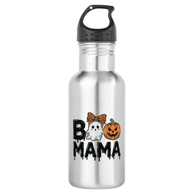 Bouteille D'eau Conception de chemise de maman fantôme Halloween c (Devant)