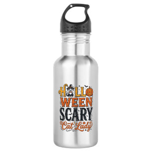 Bouteille D'eau Conception de chemise pour chat vintage Halloween 