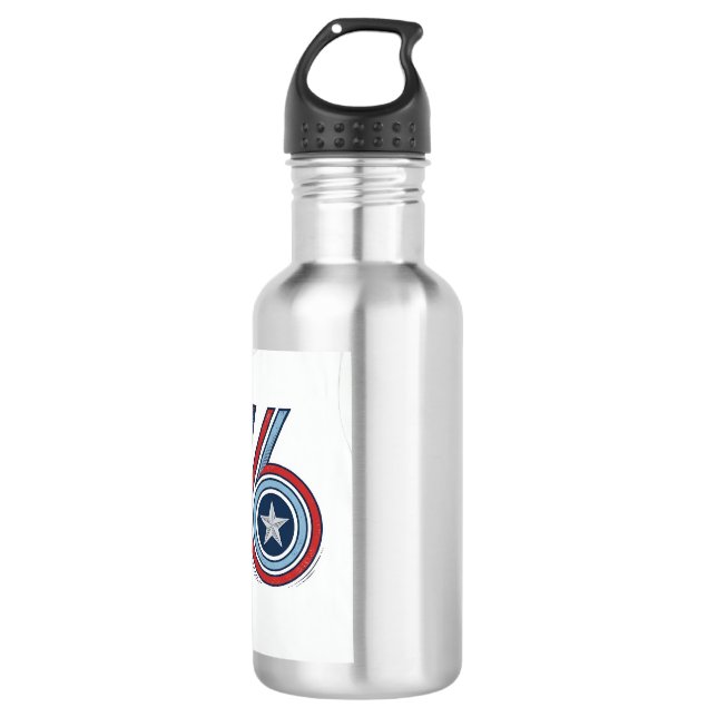 Bouteille D'eau Conception de chemise vectorielle patriotique Vint (Devant)