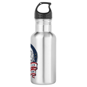 Bouteille D'eau Conception de chemise vectorielle ruban patriotiqu