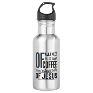 Bouteille D'eau Conception de chemise vintage citation de Jésus ca