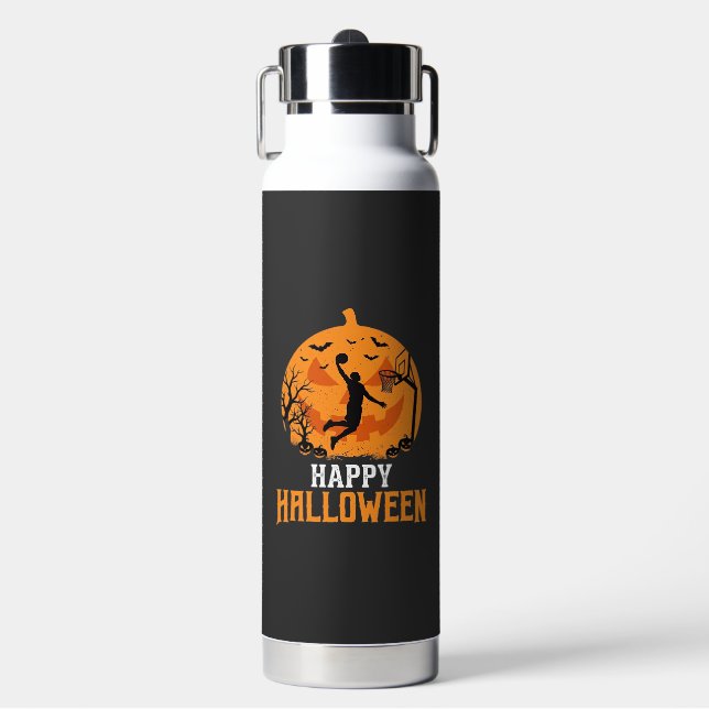 Bouteille D'eau Conception de dunk de basket-ball Halloween citrou (Salle de sport)