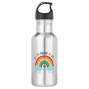 Bouteille D'eau Conception de gravure vintage arc-en-ciel Mois de