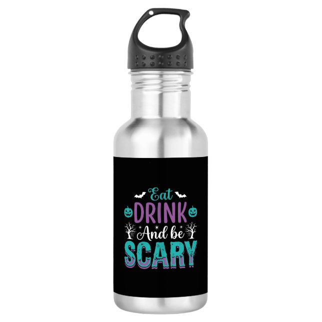 Bouteille D'eau Conception de Halloween Manger Boire Et Être Effra (Devant)