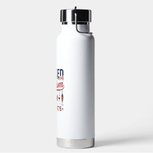 Bouteille D'eau Conception de maillot de pêche patriotique accro à