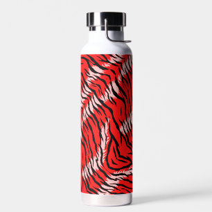 Bouteille D'eau Conception de motif de peau d'animal Tigre rouge