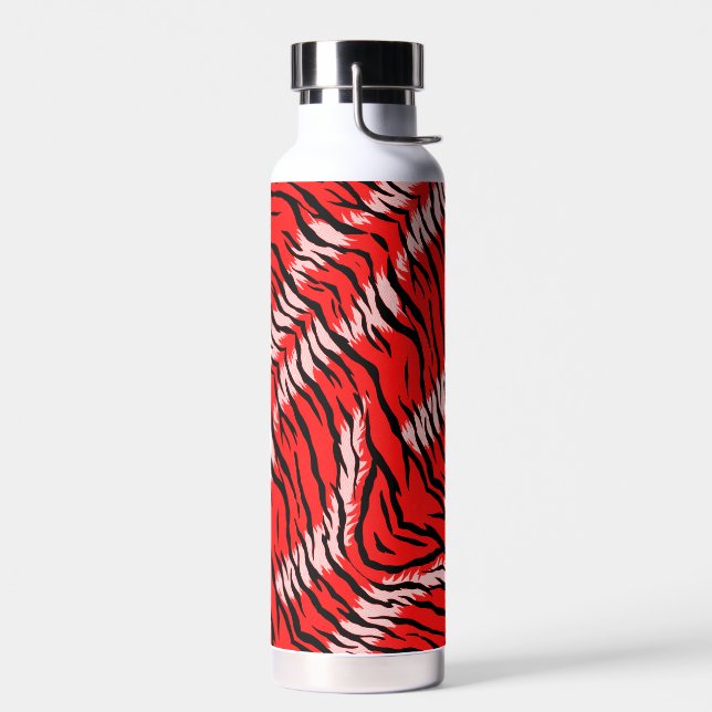 Bouteille D'eau Conception de motif de peau d'animal Tigre rouge  (Gauche)