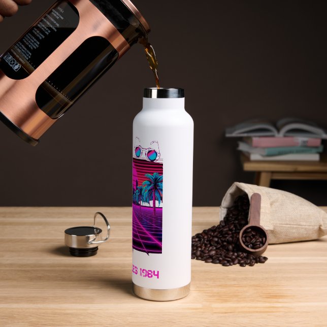 Bouteille D'eau Conception de sublimation Vaporwave des années 80  (Gym)