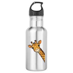 Bouteille D'eau Conception de T-shirt de girafe furtif de gravure
