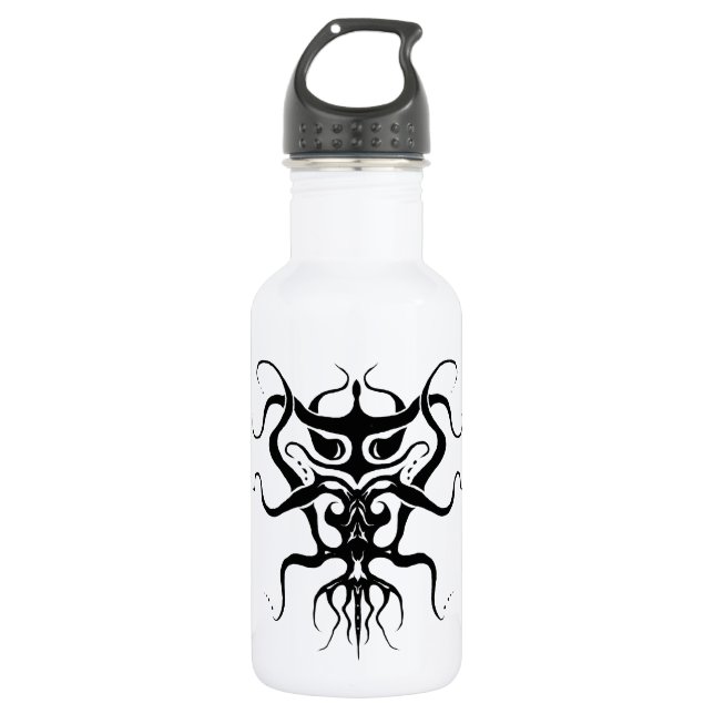 Bouteille D'eau Conception de tatouage tribal d'espèce extraterres (Devant)