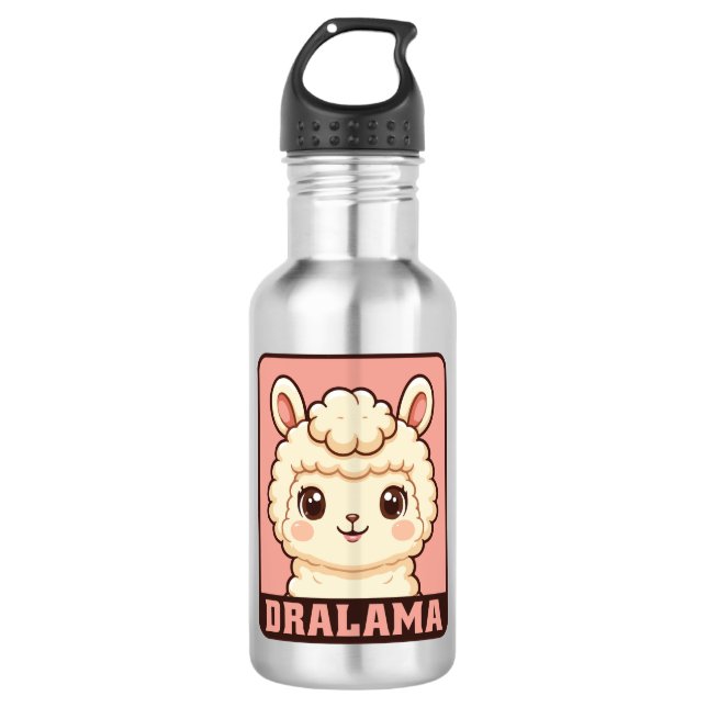 Bouteille D'eau Conception d'illustration de lama mignon (Devant)