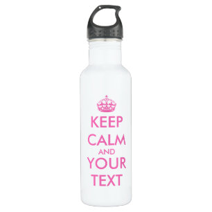 Bouteille D'eau Conception rose de KeepCalm personnalisable