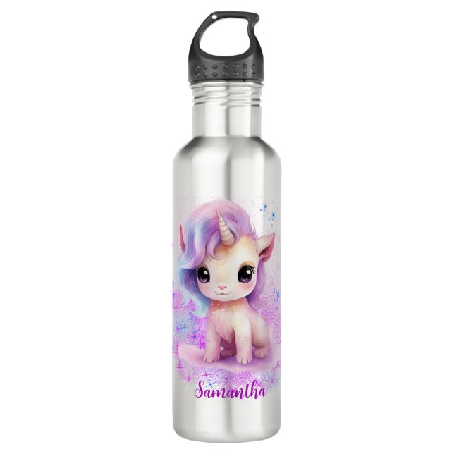 Bouteille D'eau Conception Unicorne personnalisée (Devant)