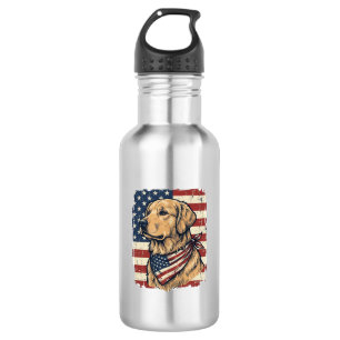 Bouteille D'eau Conception vectorielle vintage patriotique de Gold