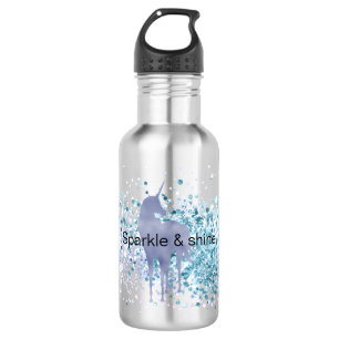 Bouteille D'eau Confetti de civelle de l'aqua à licorne violette