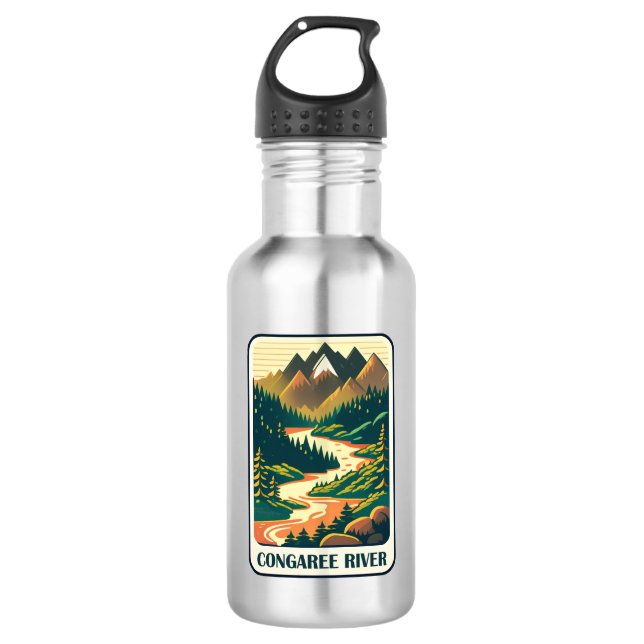 Bouteille D'eau Congaree River Caroline du Sud Couleurs (Devant)