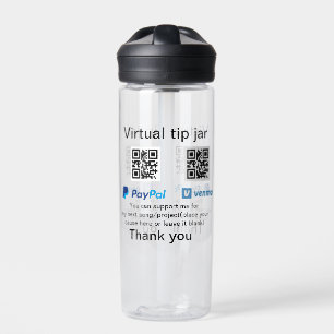 Bouteille D'eau Conseil virtuel jar q r code argent don PayPal ven