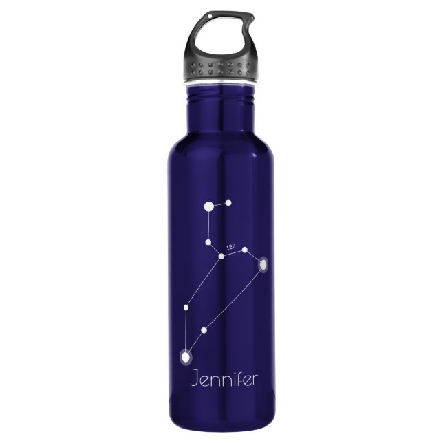 Bouteille D'eau Constellation de Leo Zodiac personnalisée (Devant)